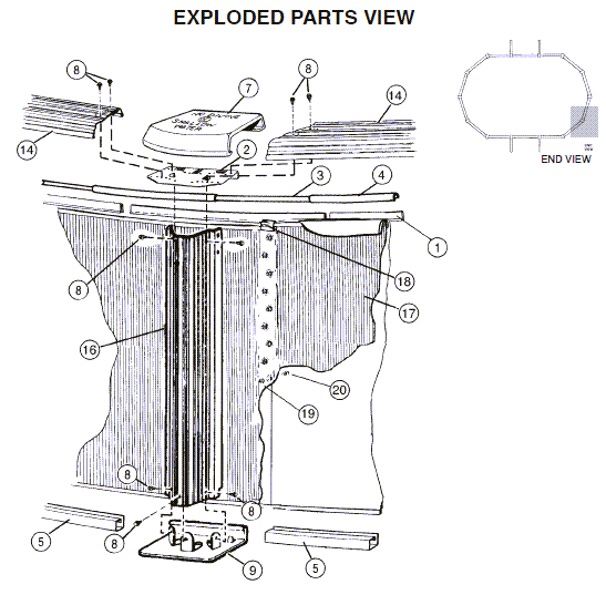 18' x 33' Oval 48" Calibay Coastline Buttress Parts Reorder